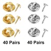 80 Pairs Pin Backs with Blank Pins (4mm*8mm), TuNan Pin