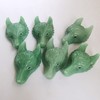 Lovionus89 Natural Green Aventurine Wolf Head Stone Statue, Mini 40