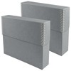 Lineco Archival Document Storage Box with Metal Edge, Acid-Free Gray