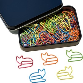 Cute Paper Clips, 60 PCS Fox Shaped Paper Clips Animal Bookmarks Clips, Assorted Colors, Fun Office Gifts for Women Men Coworkers Teachers Students Girls Boys, Easter Basket Gifts