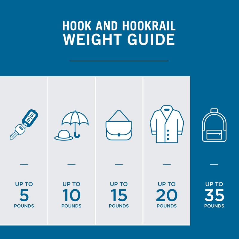 Franklin Brass Hook Rail Wall Hooks 6 Hooks, 20 Inches,