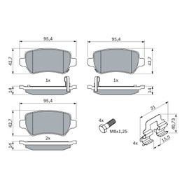 Bosch 986494654 Brake Pad