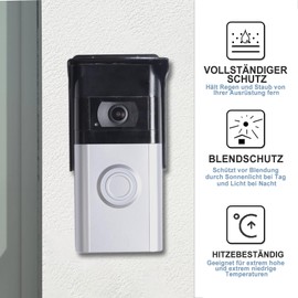 Video Doorbell Rain Protection, Doorbell Cover, Weather Protection, Anti-Glare Protection, Suitable for Ring Doorbells, Intercom, Socket and Code Lock Front Door (pro)