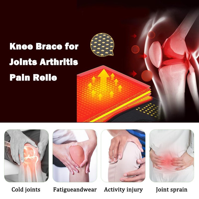 Heat Knee Pads, Self-Heating Knee Pads, Heat Therapy Knee Brace,