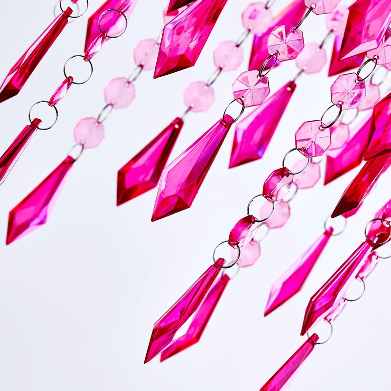 Innoteck Cherry Ceiling Chandelier Acrylic Light Shade, Pink & Light