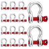 12pcs Heavy Duty Anchor Shackle, 3/8" D Ring Shackles for