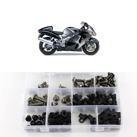 Xitomer Complete Bodywork Screws, Fit for GSX1300R HAYABUSA 1999 2000 2001 2002 2003 2004 2005 2006 2007, Full Set Fairing Bolts/Washers/Nuts/Clips/Grommets (Titanium)