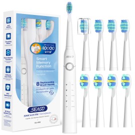 SEAGO SG958 Manufacturer 5 Modes Deep Clean Oral Care Smart 40000 VPM Rechargeable 4 Hours Fast Charge Sonic Electric Toothbrushcolor: Black, packaging types: Box (color)