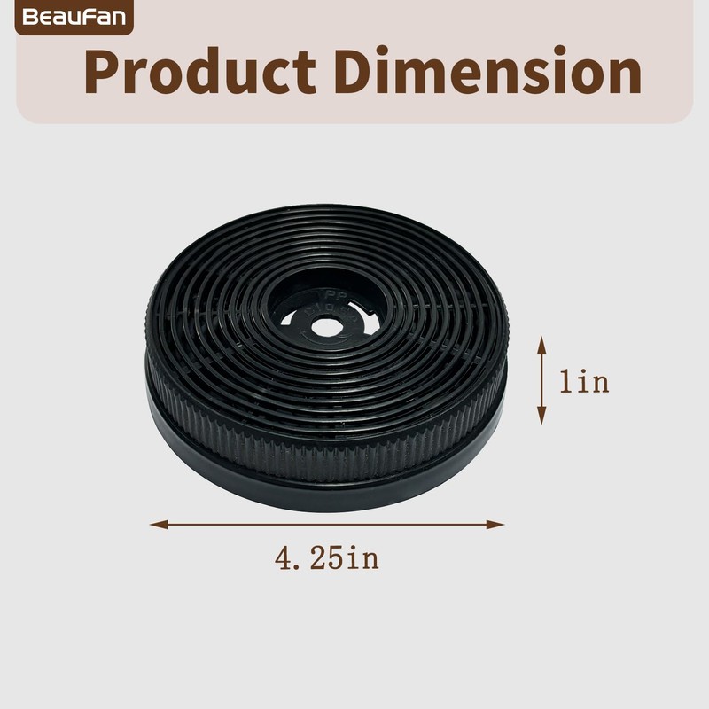 Beaufan 4 Pack CF140 MIZ 0060 Activated Carbon Filter Compatible