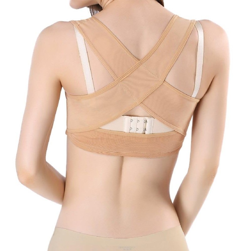 Dunimed Posture Corrector for Women (Black and Beige)