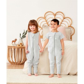 ergoPouch Organic Cotton Sleep Onesie, 0.2 TOG, for Kids 4-5 Years, Grey Marle