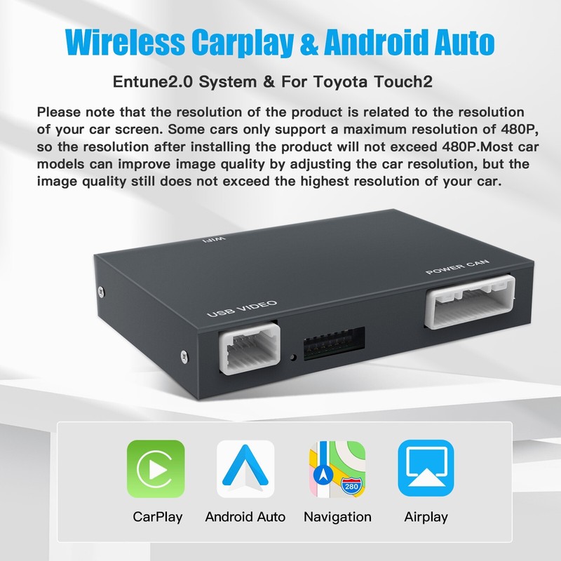 AUTOABC Wireless Carplay Android Auto For Toyota RAV4 Corolla Tacoma