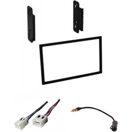 Double Din Car Stereo Install Dash Kit, Wire Harness, and AM/FM Radio Antenna Adapter -Made for Nissan: 1998-2001 Altima, 1995-1999 Maxima, 1995-1999 Sentra