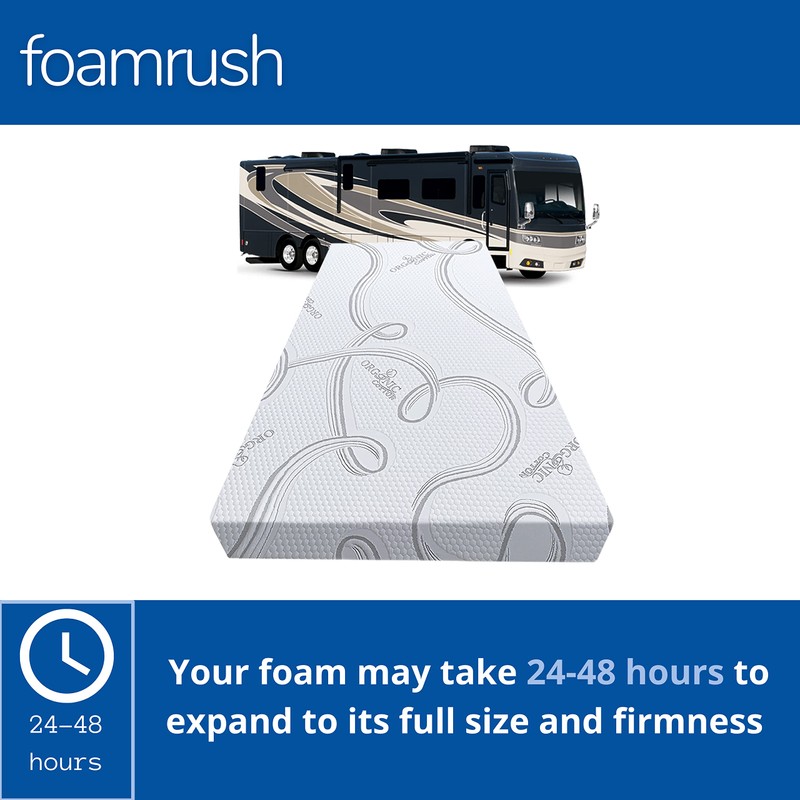 FoamRush 7-Inch Bunk (28" x 72") High Density Foam RV