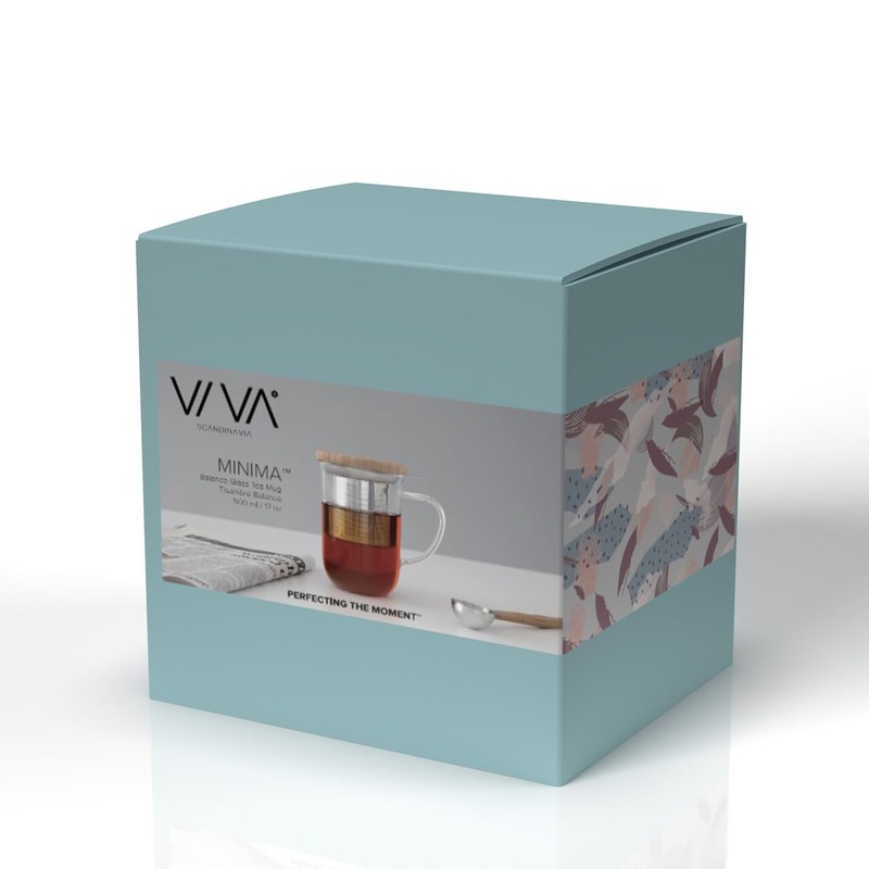 VIVA Minima Balance Glass Infuser Tea Cup - 17 oz