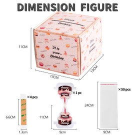 LOINFE Money Gifts Birthday Gift Box, Birthday Money Roll Surprise Box, Surprise Pop Up Money Gifts Box, DIY Gift Box, Birthday Gift Box for Parents, Children, Lovers, and Friends