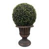 Dithoko 32" Ball Topiary in Brown Pedestal Pot, Artificial Faux