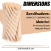 500 Count Toothpicks - Wooden Toothpicks Premium Tooth Picks for