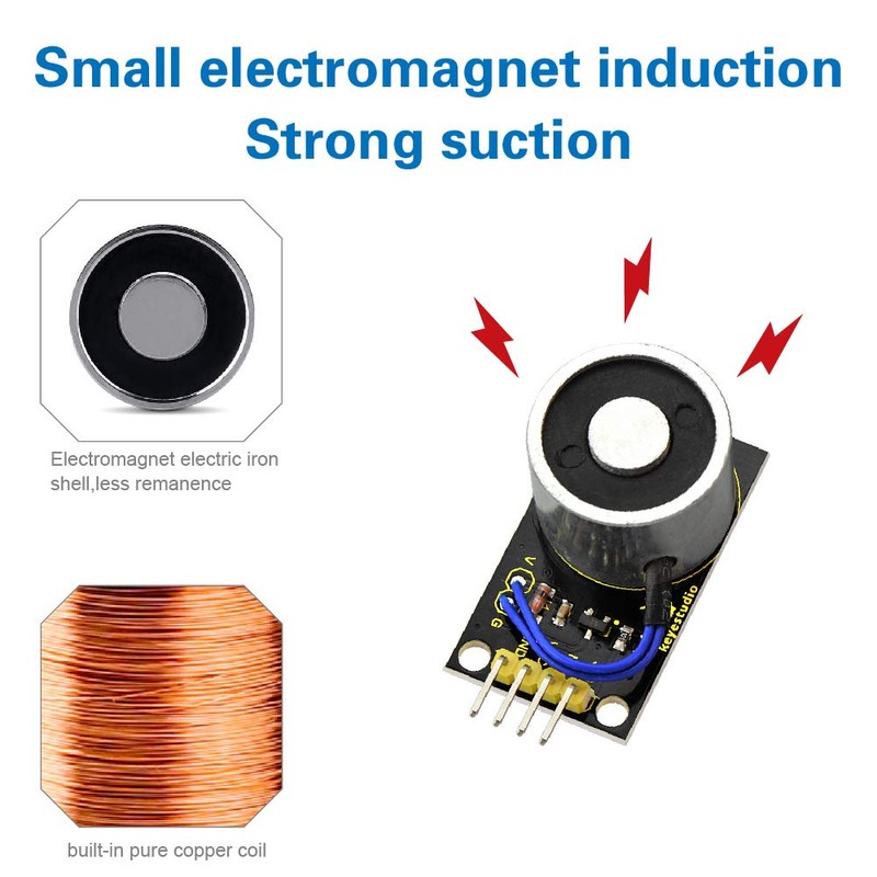 KEYESTUDIO DC 5V 0.3A Solenoid Electromagnetic Module for Arduino Arduino