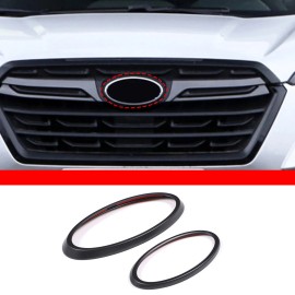 Unbranded Matt Black Front Rear Car Logo Emblem Badge Ring Cover For Subaru Forester 2022