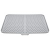 Luxet Silicone Dish Drying Mat with Built-in Drain Lip -