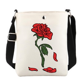 Beauty Beast Rose Crossbody Bag Belle Beauty Princess Gift Fairytale Lover Gift (Beast Rose MB CA)