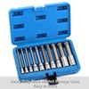 CASOMAN 10 Piece Spline Tip Bit Socket Set, M-Type, S2