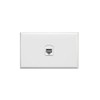 HPM Excel 1 Gang Cat3 RJ12 Horizontal Telephone Outlet Socket,