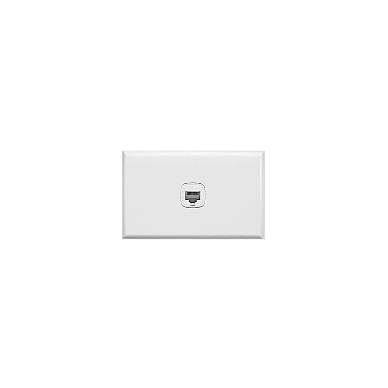 HPM Excel 1 Gang Cat3 RJ12 Horizontal Telephone Outlet Socket,