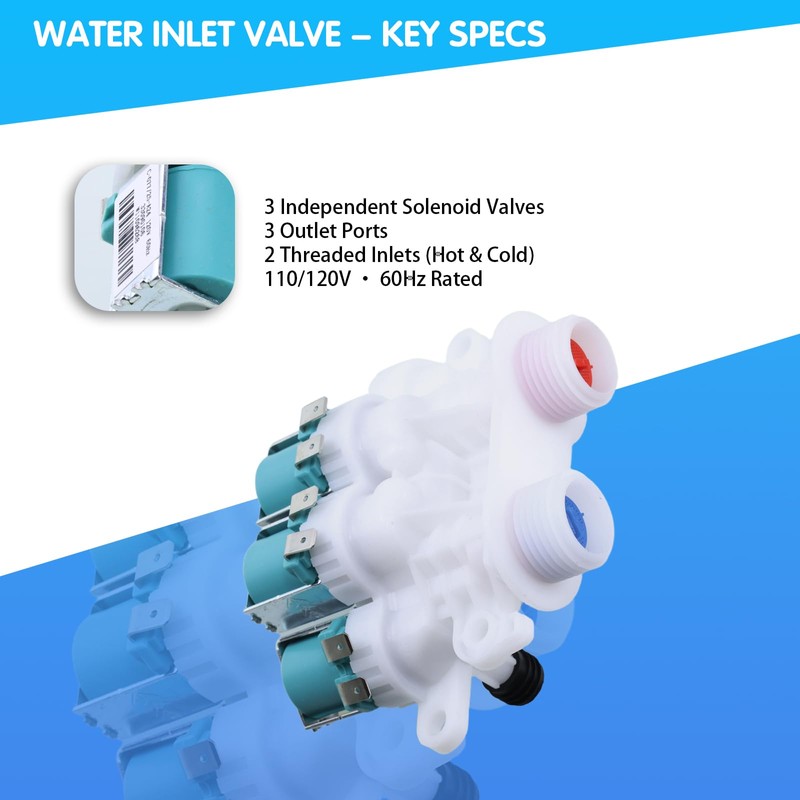 WTW7120HW0 WTW8040DW4 WTW7300DW0 WTW7040DW0 WTW8000DW0 Water Inlet Valve