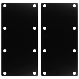 eoere 2 PCS 12" x 5" Heavy Duty Black Flat Straight Mending Plate, Repair Tie Fixing Metal Brace for Furniture, Wood, 8 Gauge Thick