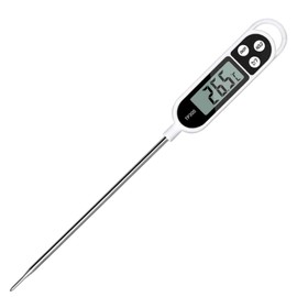 Digital Kitchen Thermometer, Nasharia Household Thermometer, Cooking Thermometer with Long Probe, Instant Readable LCD Screen, Corrosion Protection, Ideal Household Thermometer for Kitchen, Cooking,