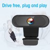 1080P Webcam with Microphone USB Drive Free 45 Degree Adjustable