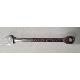 Snap-on Tools NOS 15mm Metric 0° Non-Reversing Ratcheting Combo Wrench SOXRM15