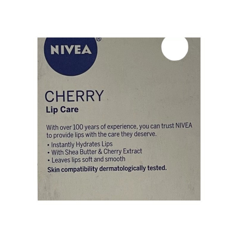 4 Pack Nivea Cherry Lip Care Tinted Scented Shea 0.17