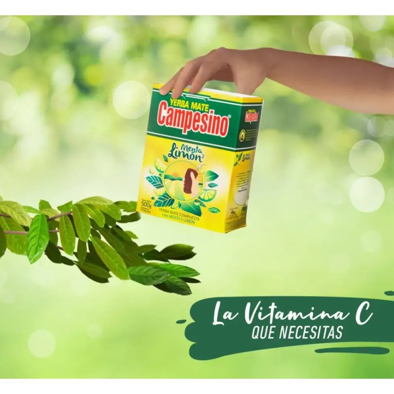 Yerba Mate Campesino 500gr Limón y Menta
