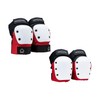 STREET KNEE/ELBOW PAD SET - OPEN BACK - RED BLACK