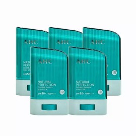 AHC 내추럴 퍼펙션 더블 쉴드 선스틱 22g (SPF 50+) 초록색 5개 AHC Natural Perfection Double Shield Sunscreen Stick 22g (SPF 50+) Green Color 5 Pack [Green 22g 5 pieces]