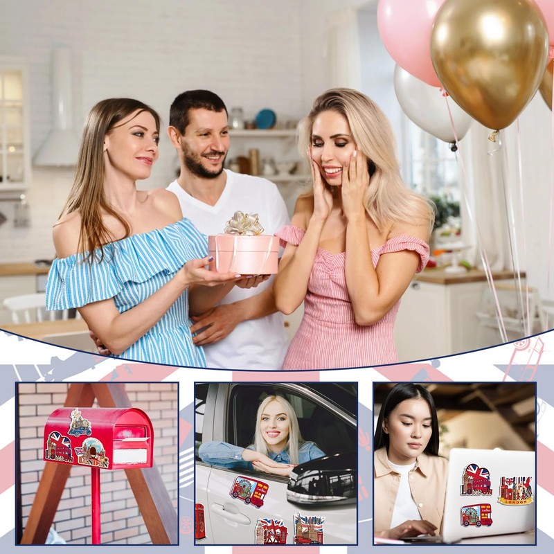 ANBOO 10 pcs London Fridge Magnets Souvenir Design Set, London