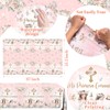 Juweked 3Pcs First Communion Table Cloth Plastic First Communion Decorations