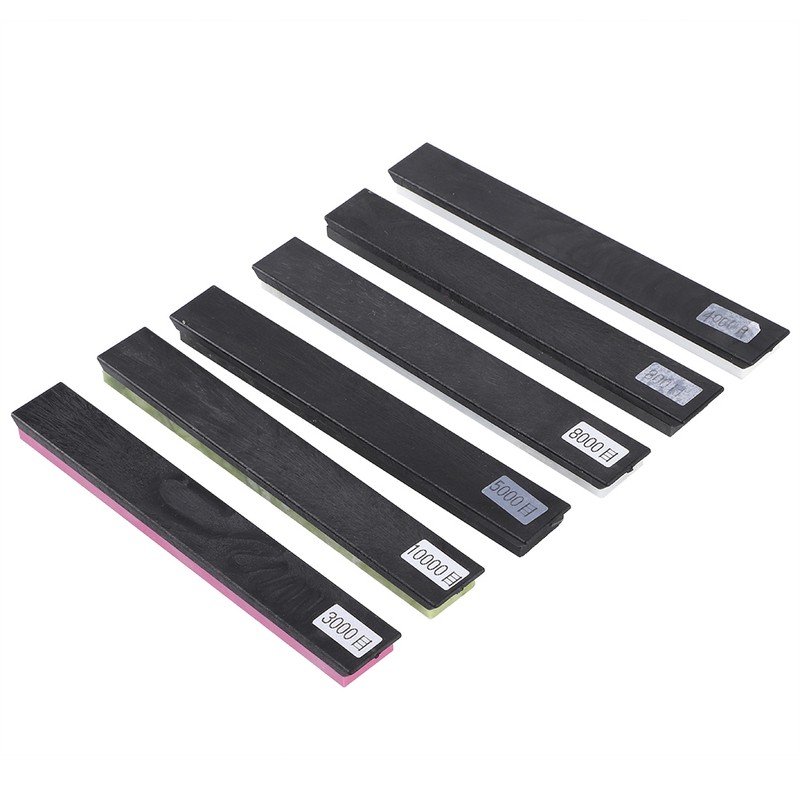 6PCS 800‑10000 Grit Sharpening Stones Set Knife Whetstone Oilstone Sharpener