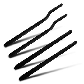 cciyu 4PCS ‎Chrome Window Molding Trim Compatible with 1999-2016 for Ford F250 F350 F450 F550 Super Duty Crew Cab OEM F81Z-2521453-AA F81Z-2521452-AA – Noise Reduction & Leak Proof