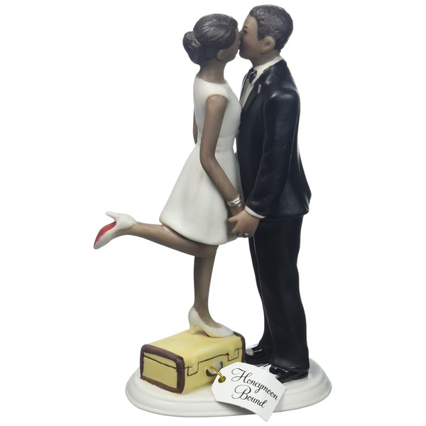 WEDDINGSTAR A Kiss and We're Off! Figurine - Dark Skin Tone