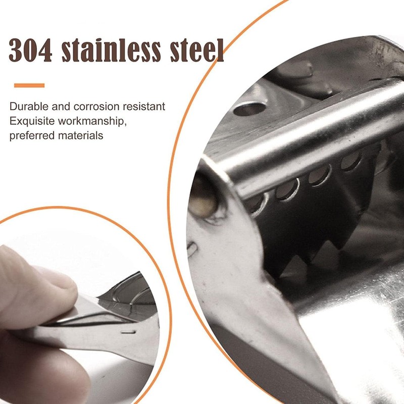 Silver Manual Lemon Juicer Stainless Steel Lemon Squeezer Small Portable