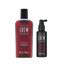 AMERICAN CREW Anti-Hair Loss Pack: Anti-Haarausfall Shampoo, 250ml + Anti-Haarausfall Leave-in-Treatment, 100ml, Haarstärkung für Männer, Haarpflege für feines schütteres Haar, gegen Haarbruch