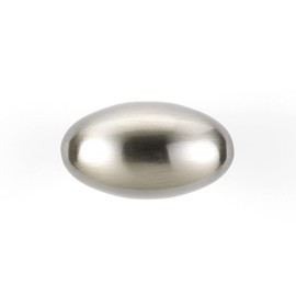 Richelieu Hardware BP444340195 Olinville Collection 1 9/16-inch (40 mm) x 7/8-inch (22 mm) Brushed Nickel Traditional Cabinet and Drawer Oval Knob for Kitchen, Bathroom, and Furniture