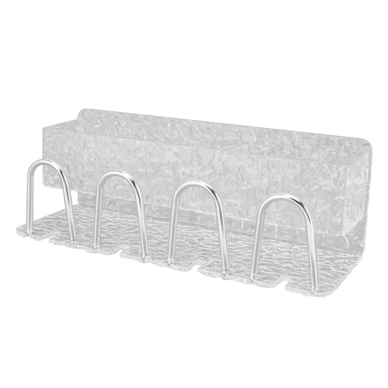 Water Ripple Toothbrush Holder Acrylic Punch Free Wall Mount Toothbrush