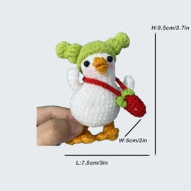 Wikorunwa Crochet Duck Keychains Cute Plush Keychain Kawaii Backpack Keychain Charms for Women