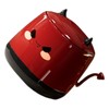 ORFOFE Small Desktop Trash Can with Lid Cute Demon Mini