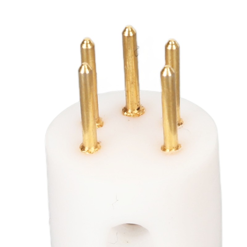 5 Pin Turntable Plug Connector Red Copper Gold Plating Nickel